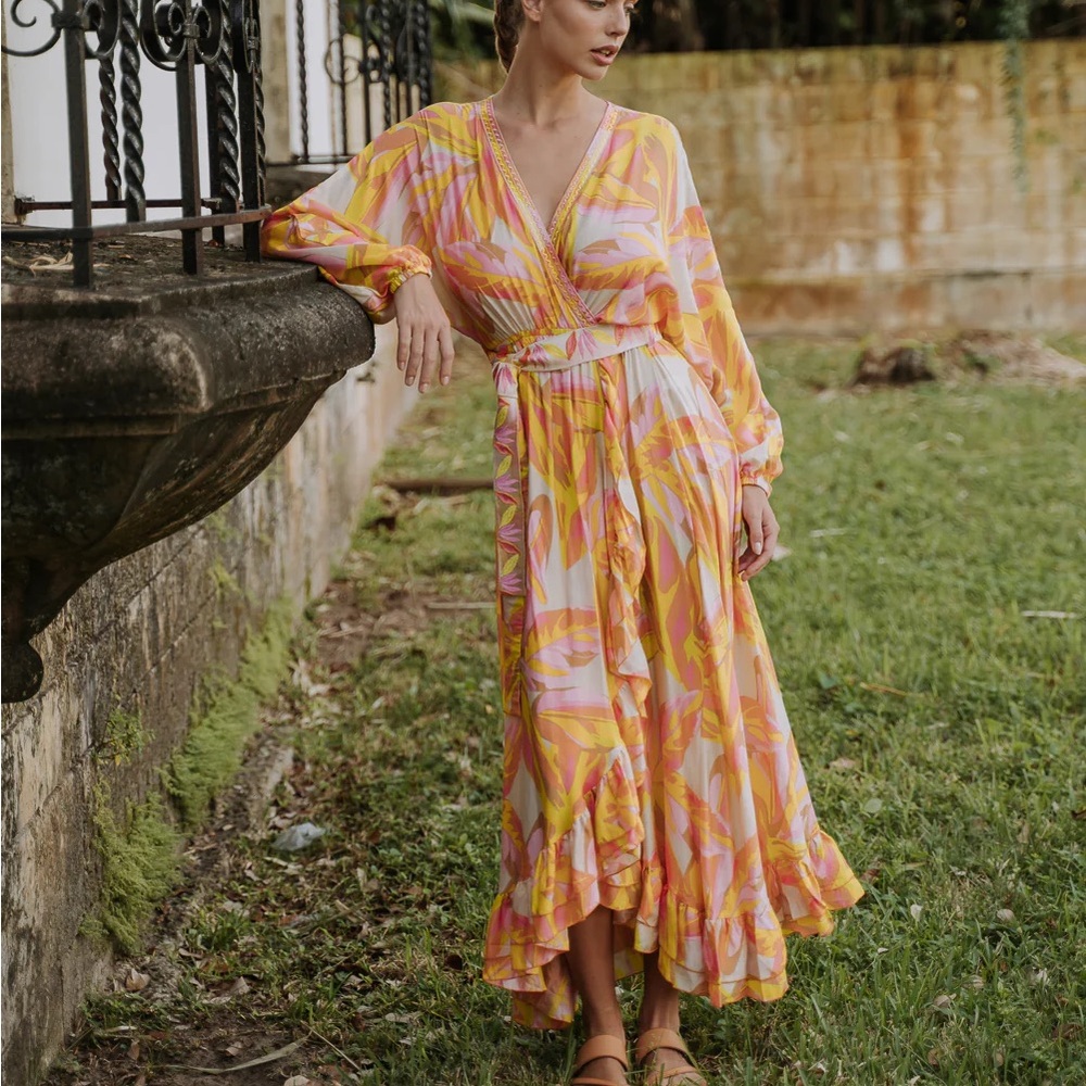 NWT Taj by Sabrina Crippa Pink Faraji Dress S - Picture 2 of 4
